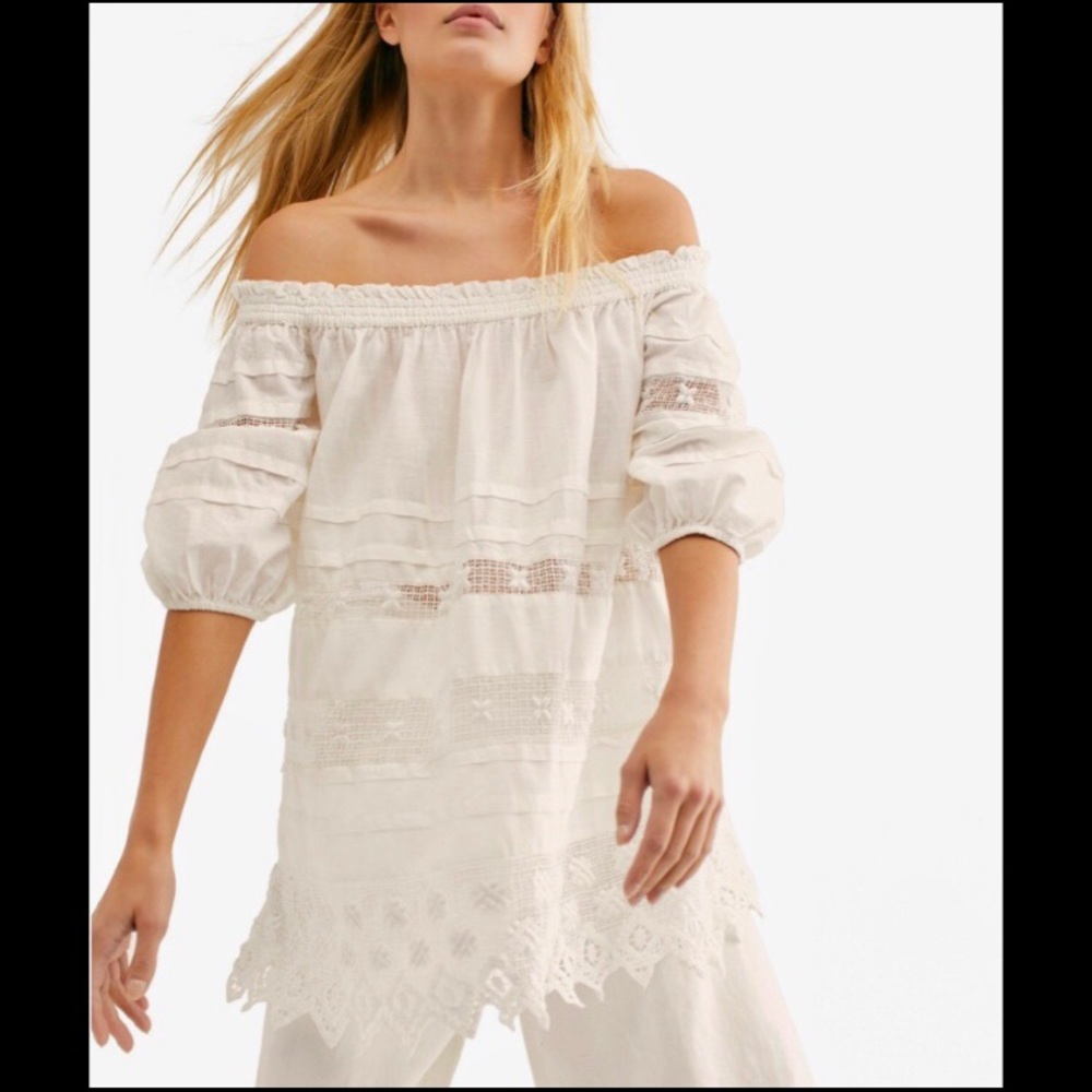 Free People gorgeous winter white top nwt